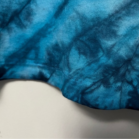 VTG 90s TIE DYE ANIMAL NATURE TEE LONG SLEEVE T SHIRT LISA CHAPMAN SINGLE STITCH - Picture 5 of 6